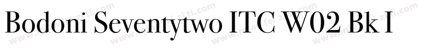 Bodoni Seventytwo ITC W02 Bk It字体转换